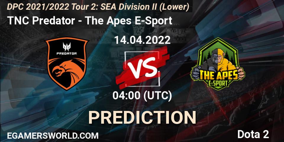 Pronóstico TNC Predator - The Apes E-Sport. 14.04.2022 at 04:00, Dota 2, DPC 2021/2022 Tour 2: SEA Division II (Lower)