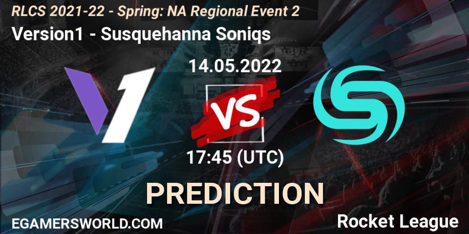 Pronóstico Version1 - Susquehanna Soniqs. 14.05.22, Rocket League, RLCS 2021-22 - Spring: NA Regional Event 2