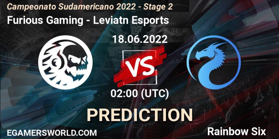 Pronóstico Furious Gaming - Leviatán Esports. 24.06.2022 at 02:00, Rainbow Six, Campeonato Sudamericano 2022 - Stage 2