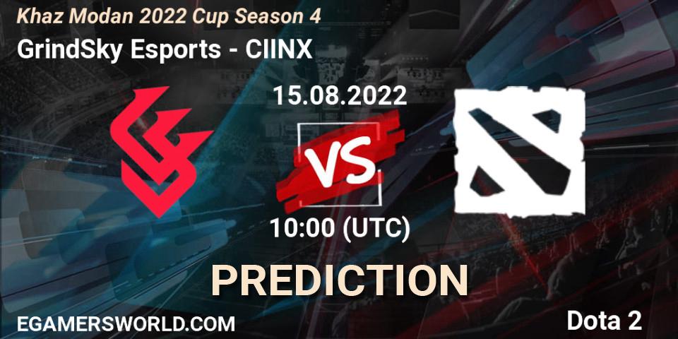 Pronóstico GrindSky Esports - CIINX. 15.08.2022 at 09:59, Dota 2, Khaz Modan 2022 Cup Season 4