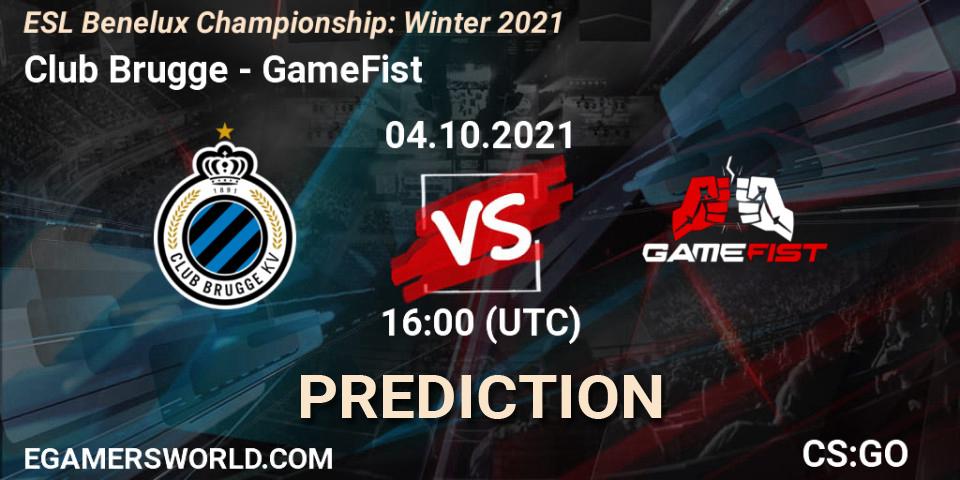 Pronóstico Club Brugge - GameFist. 04.10.2021 at 16:00, Counter-Strike (CS2), ESL Benelux Championship: Winter 2021