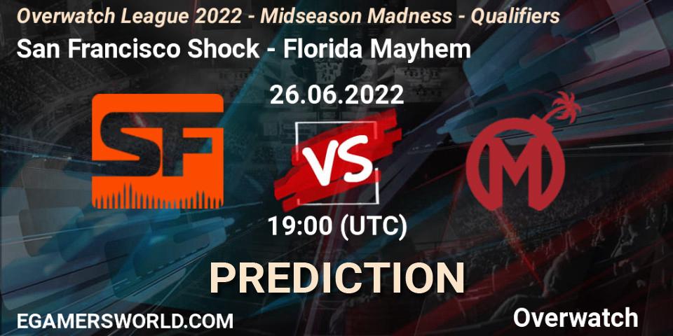 Pronóstico San Francisco Shock - Florida Mayhem. 26.06.2022 at 19:00, Overwatch, Overwatch League 2022 - Midseason Madness - Qualifiers
