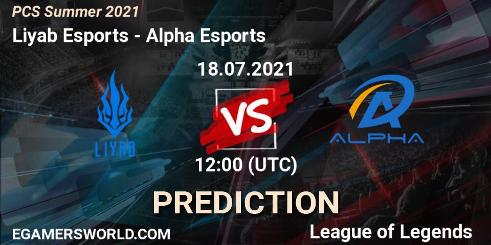 Pronóstico Liyab Esports - Alpha Esports. 18.07.2021 at 12:00, LoL, PCS Summer 2021