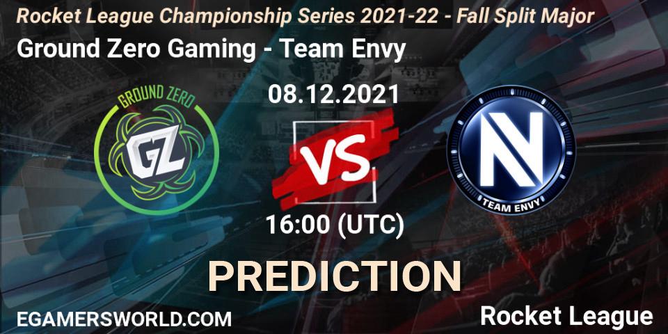 Pronóstico Ground Zero Gaming - Team Envy. 08.12.21, Rocket League, RLCS 2021-22 - Fall Split Major