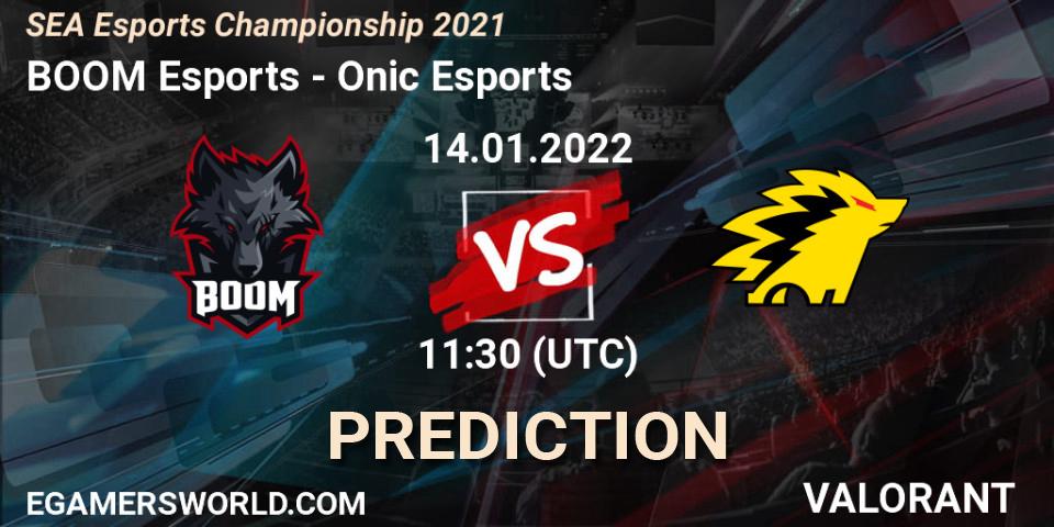 Pronóstico BOOM Esports - Onic Esports. 14.01.2022 at 12:30, VALORANT, SEA Esports Championship 2021