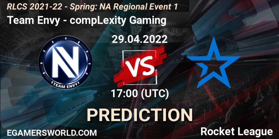 Pronóstico Team Envy - compLexity Gaming. 29.04.22, Rocket League, RLCS 2021-22 - Spring: NA Regional Event 1