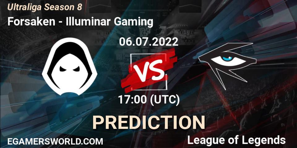 Pronóstico Forsaken - Illuminar Gaming. 06.07.2022 at 17:00, LoL, Ultraliga Season 8