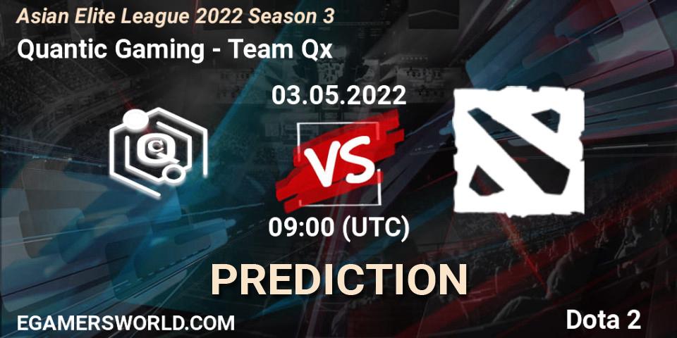Pronóstico Quantic Gaming - Team Qx. 03.05.2022 at 09:00, Dota 2, Asian Elite League 2022 Season 3