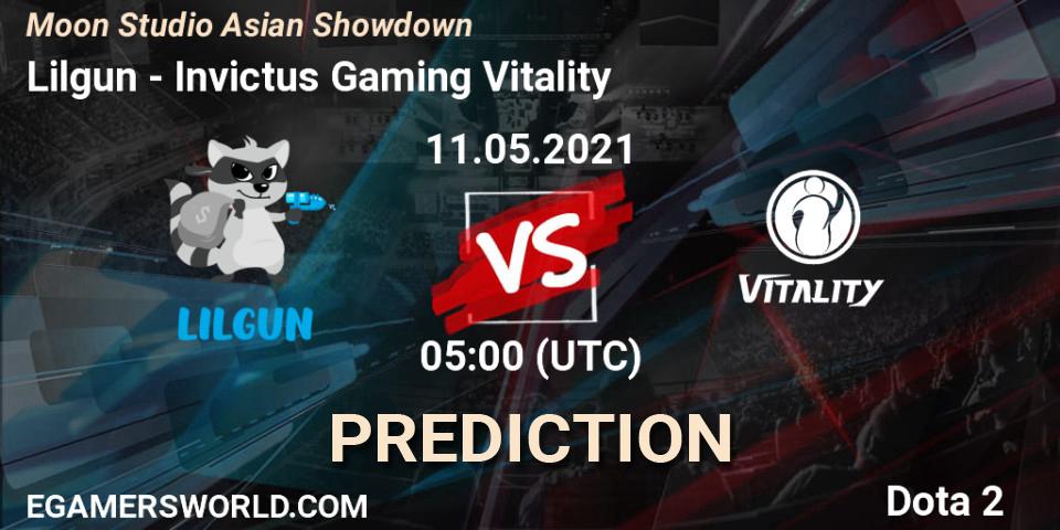 Pronóstico Lilgun - Invictus Gaming Vitality. 11.05.2021 at 05:03, Dota 2, Moon Studio Asian Showdown