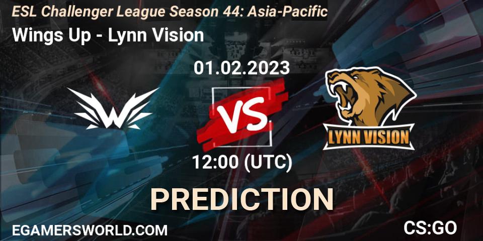 Pronóstico Wings Up - Lynn Vision. 01.02.23, CS2 (CS:GO), ESL Challenger League Season 44: Asia-Pacific