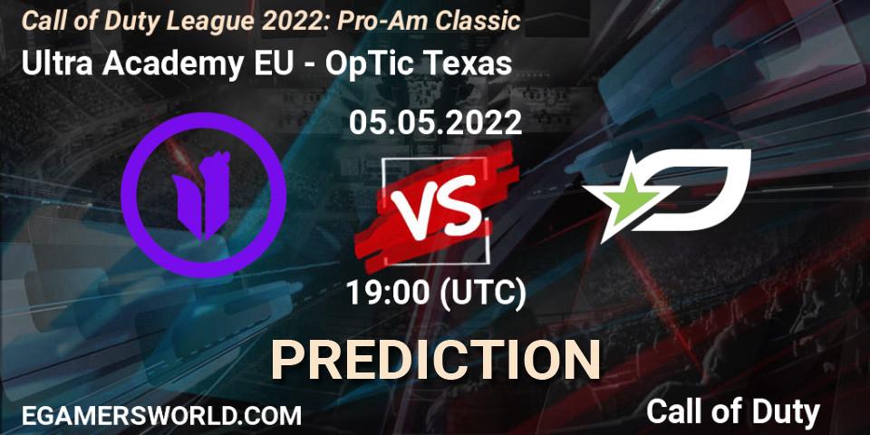 Pronóstico Ultra Academy EU - OpTic Texas. 05.05.22, Call of Duty, Call of Duty League 2022: Pro-Am Classic