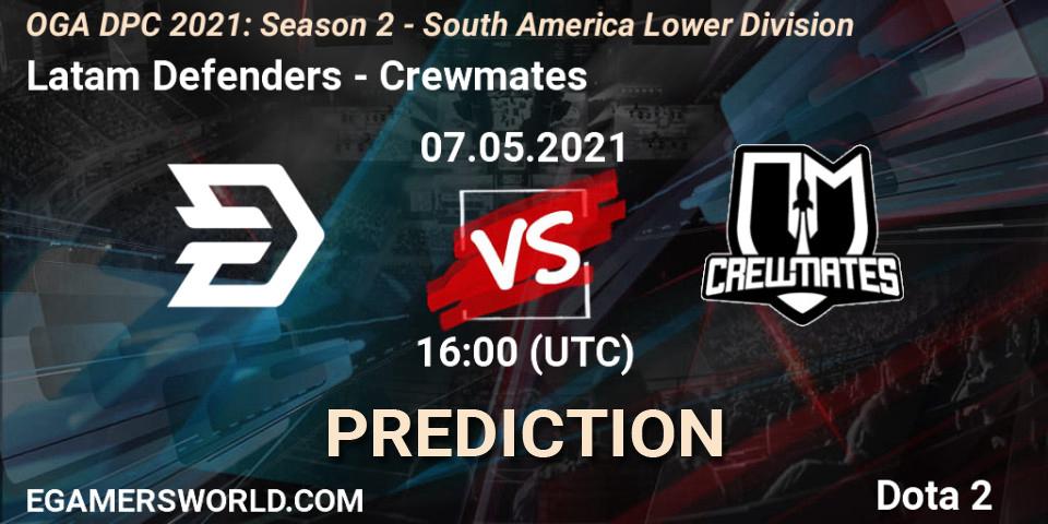 Pronóstico Latam Defenders - Crewmates. 07.05.2021 at 16:01, Dota 2, OGA DPC 2021: Season 2 - South America Lower Division 