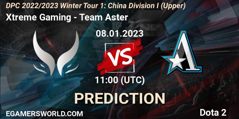 Pronóstico Xtreme Gaming - Team Aster. 08.01.23, Dota 2, DPC 2022/2023 Winter Tour 1: CN Division I (Upper)