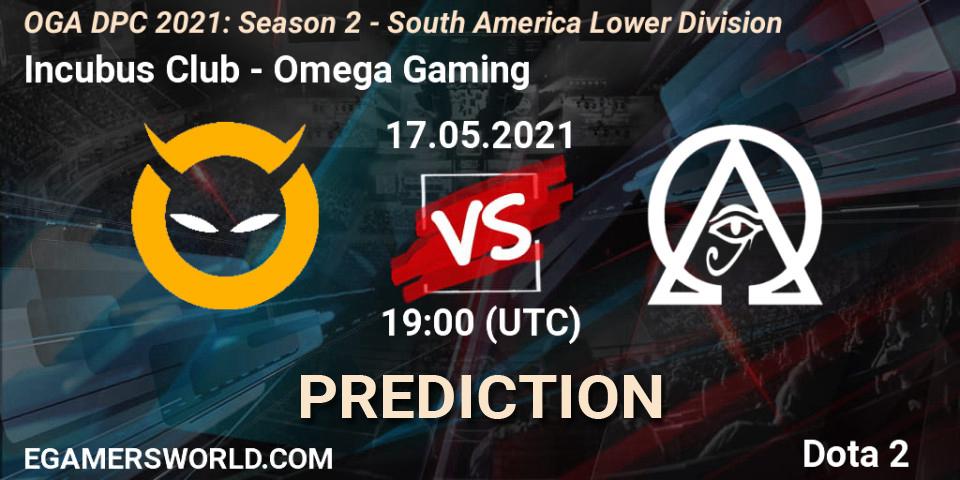 Pronóstico Incubus Club - Omega Gaming. 17.05.2021 at 19:03, Dota 2, OGA DPC 2021: Season 2 - South America Lower Division 
