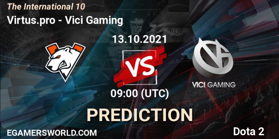 Pronóstico Virtus.pro - Vici Gaming. 13.10.21, Dota 2, The Internationa 2021