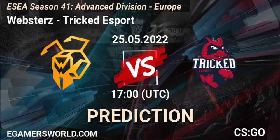 Pronóstico Websterz - Tricked Esport. 25.05.22, CS2 (CS:GO), ESEA Season 41: Advanced Division - Europe