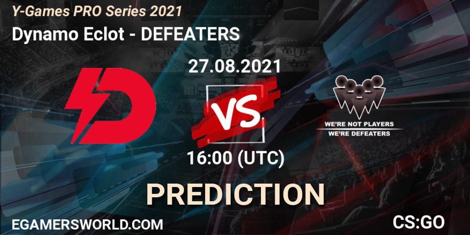 Pronóstico Dynamo Eclot - DEFEATERS. 27.08.2021 at 16:00, Counter-Strike (CS2), Y-Games PRO Series 2021