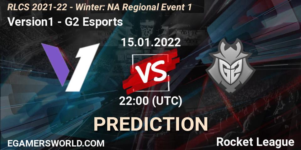 Pronóstico Version1 - G2 Esports. 15.01.22, Rocket League, RLCS 2021-22 - Winter: NA Regional Event 1