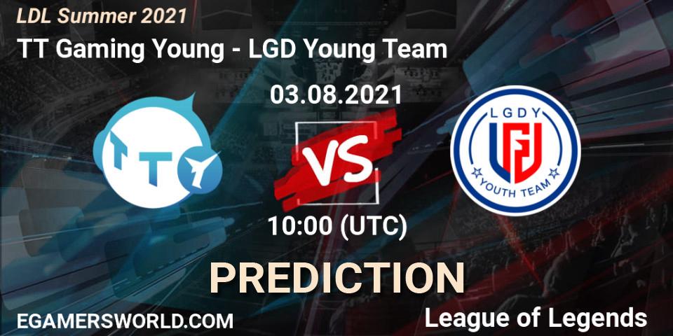 Pronóstico TT Gaming Young - LGD Young Team. 03.08.2021 at 11:00, LoL, LDL Summer 2021