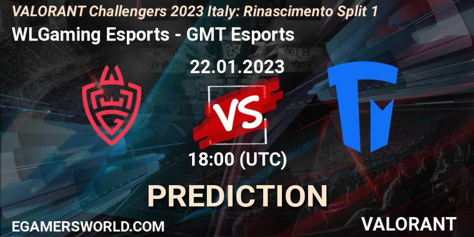 Pronóstico WLGaming Esports - GMT Esports. 22.01.2023 at 18:00, VALORANT, VALORANT Challengers 2023 Italy: Rinascimento Split 1