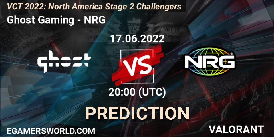 Pronóstico Ghost Gaming - NRG. 17.06.2022 at 20:00, VALORANT, VCT 2022: North America Stage 2 Challengers