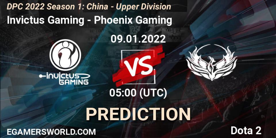 Pronóstico Invictus Gaming - Phoenix Gaming. 09.01.2022 at 04:58, Dota 2, DPC 2022 Season 1: China - Upper Division