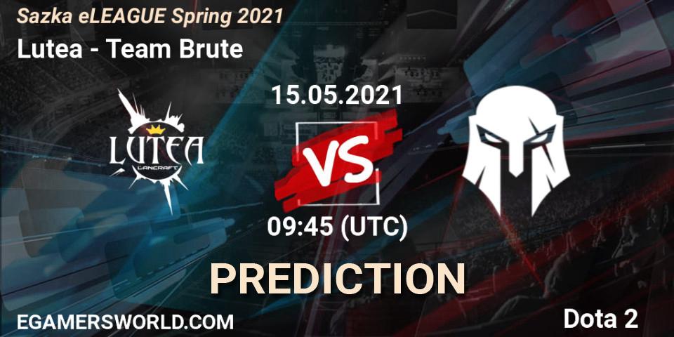 Pronóstico Lutea - Team Brute. 15.05.2021 at 09:43, Dota 2, Sazka eLEAGUE Spring 2021
