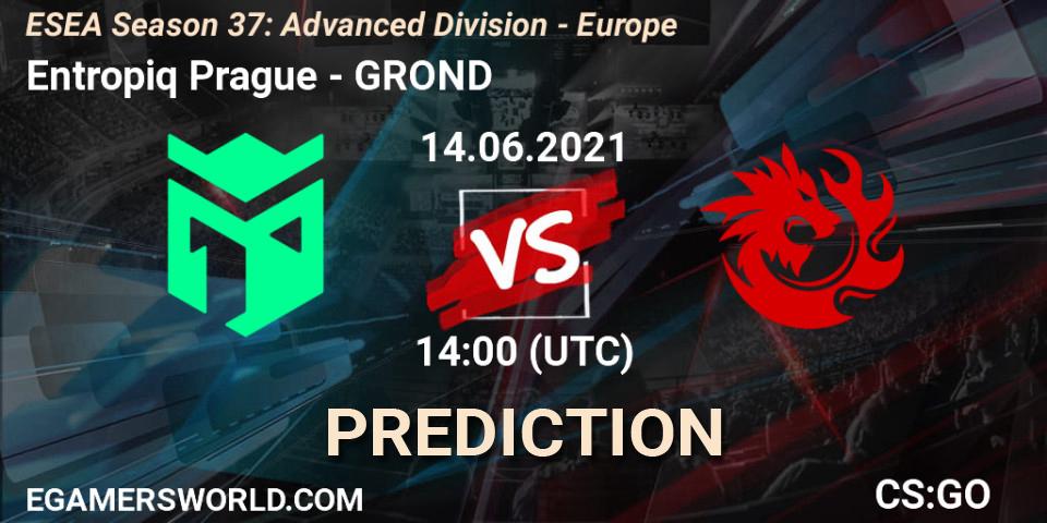 Pronóstico Entropiq Prague - GROND. 14.06.2021 at 14:00, Counter-Strike (CS2), ESEA Season 37: Advanced Division - Europe