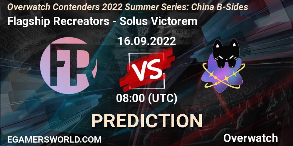 Pronóstico Flagship Recreators - Solus Victorem. 16.09.22, Overwatch, Overwatch Contenders 2022 Summer Series: China B-Sides