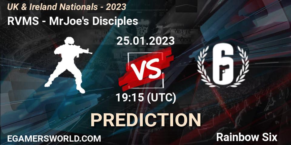 Pronóstico RVMS - MrJoe's Disciples. 25.01.2023 at 19:15, Rainbow Six, UK & Ireland Nationals - 2023