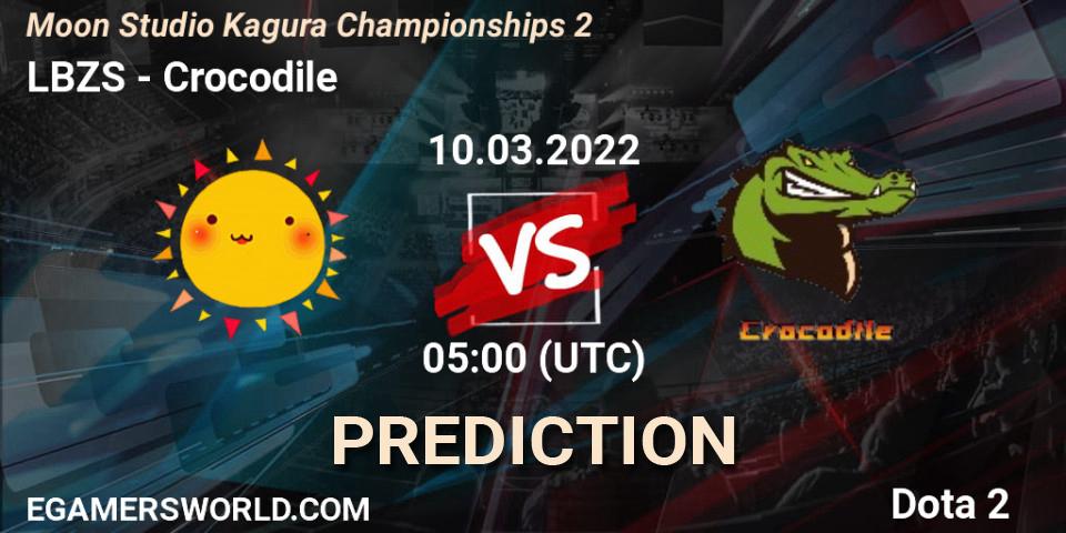 Pronóstico LBZS - Crocodile. 10.03.2022 at 05:06, Dota 2, Moon Studio Kagura Championships 2