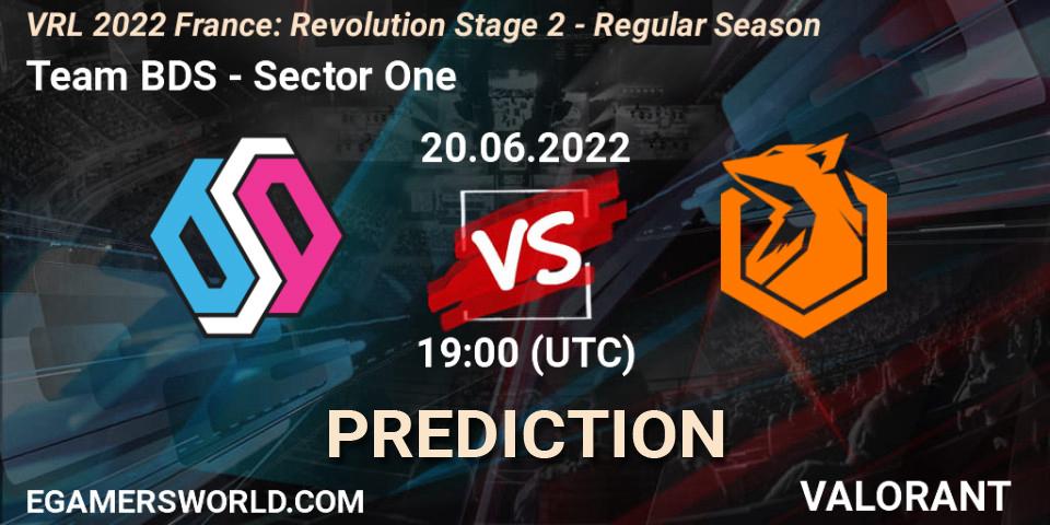Pronóstico Team BDS - Sector One. 20.06.2022 at 19:35, VALORANT, VRL 2022 France: Revolution Stage 2 - Regular Season