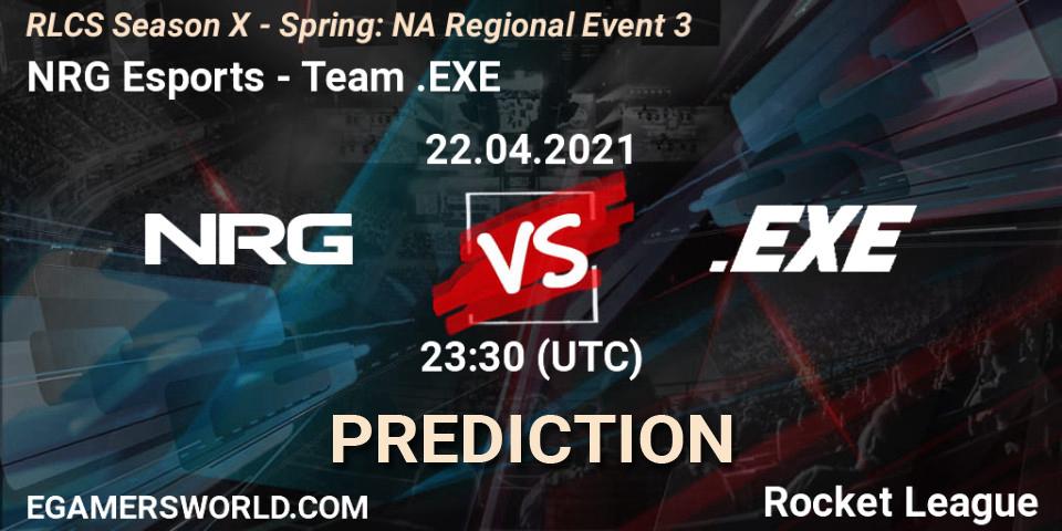 Pronóstico NRG Esports - Team.EXE. 22.04.2021 at 23:30, Rocket League, RLCS Season X - Spring: NA Regional Event 3