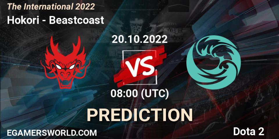 Pronóstico Hokori - Beastcoast. 20.10.2022 at 06:38, Dota 2, The International 2022