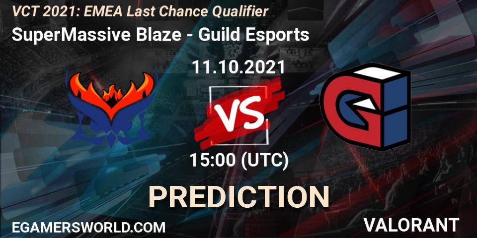 Pronóstico SuperMassive Blaze - Guild Esports. 11.10.2021 at 15:00, VALORANT, VCT 2021: EMEA Last Chance Qualifier