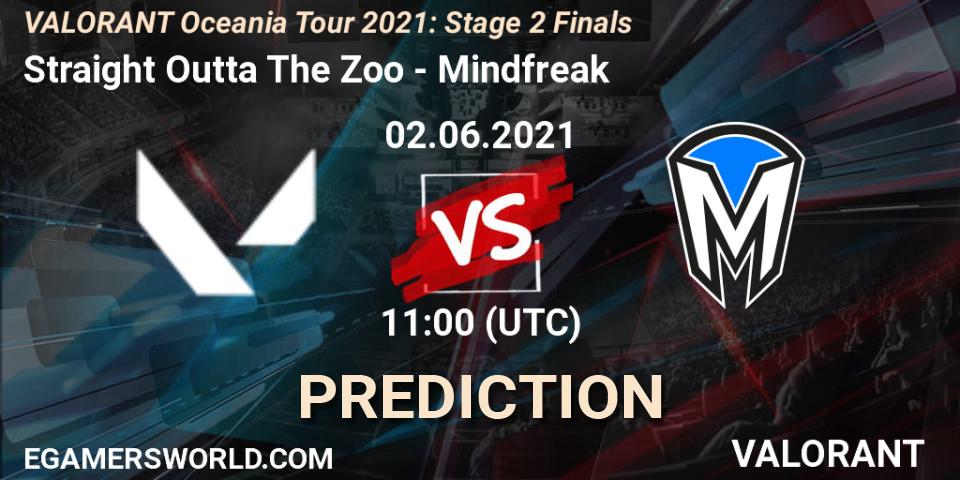 Pronóstico Straight Outta The Zoo - Mindfreak. 02.06.2021 at 11:00, VALORANT, VALORANT Oceania Tour 2021: Stage 2 Finals