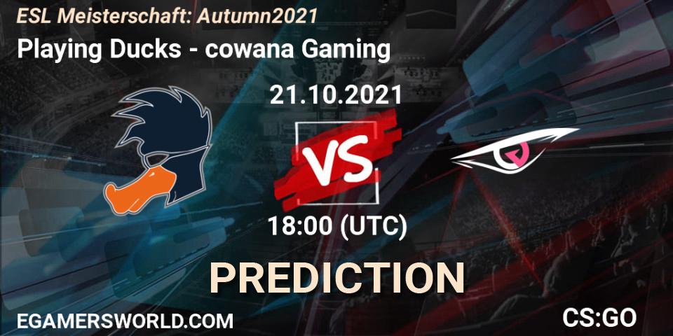 Pronóstico Playing Ducks - cowana Gaming. 21.10.21, CS2 (CS:GO), ESL Meisterschaft: Autumn 2021