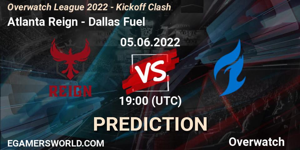 Pronóstico Atlanta Reign - Dallas Fuel. 05.06.22, Overwatch, Overwatch League 2022 - Kickoff Clash