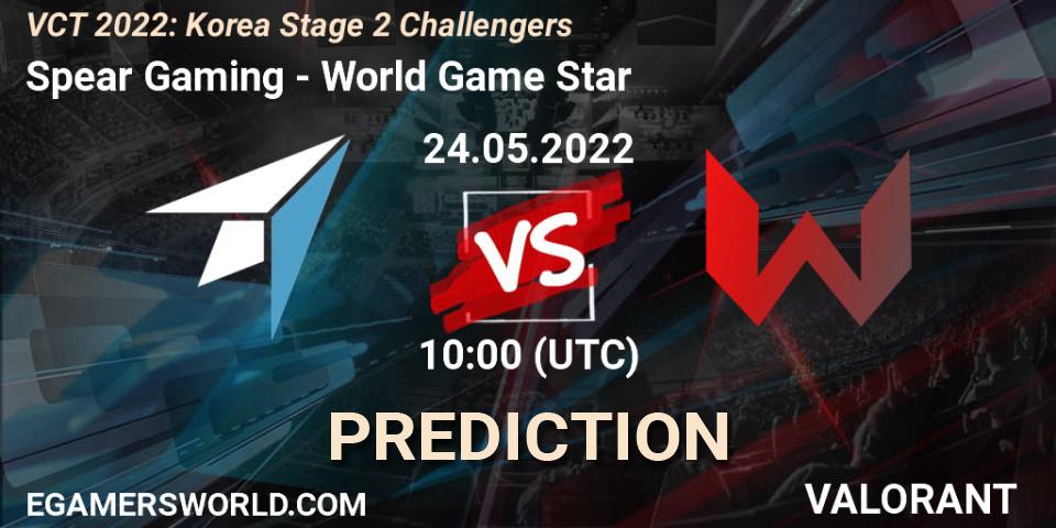 Pronóstico Spear Gaming - World Game Star. 24.05.2022 at 11:00, VALORANT, VCT 2022: Korea Stage 2 Challengers