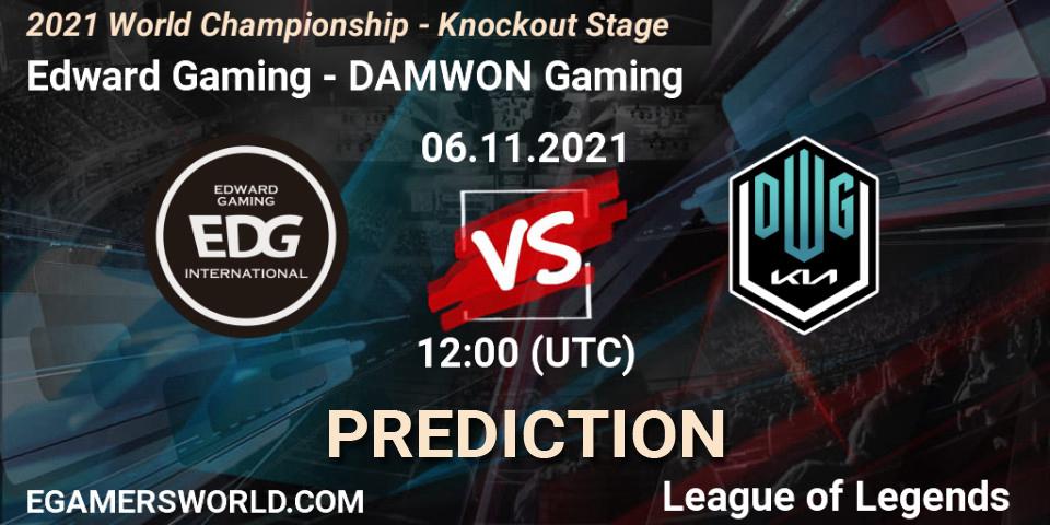 Pronóstico Edward Gaming - DAMWON Gaming. 06.11.21, LoL, 2021 World Championship - Knockout Stage