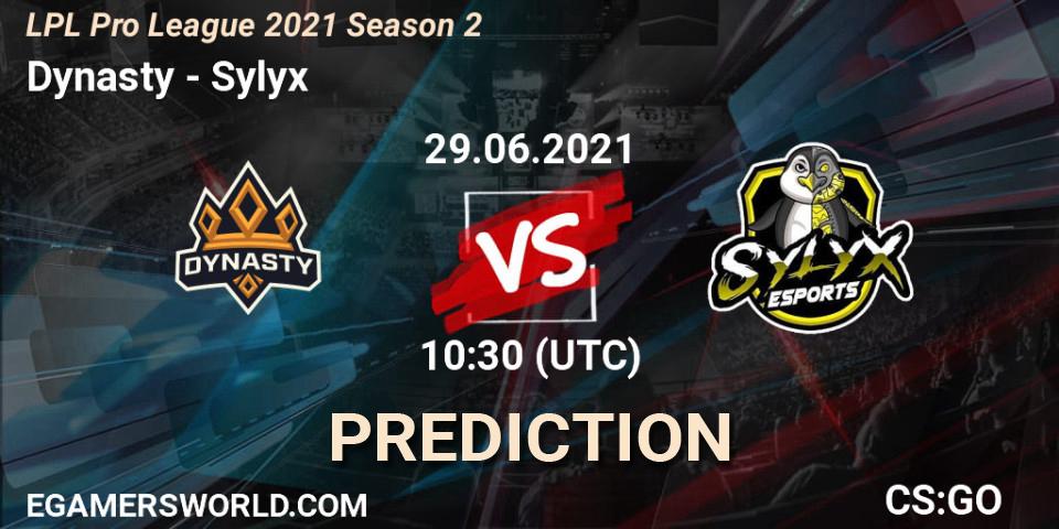 Pronóstico Dynasty - Sylyx. 29.06.2021 at 10:30, Counter-Strike (CS2), LPL Pro League 2021 Season 2