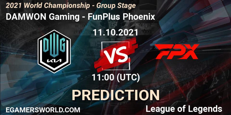 Pronóstico DAMWON Gaming - FunPlus Phoenix. 11.10.2021 at 11:00, LoL, 2021 World Championship - Group Stage