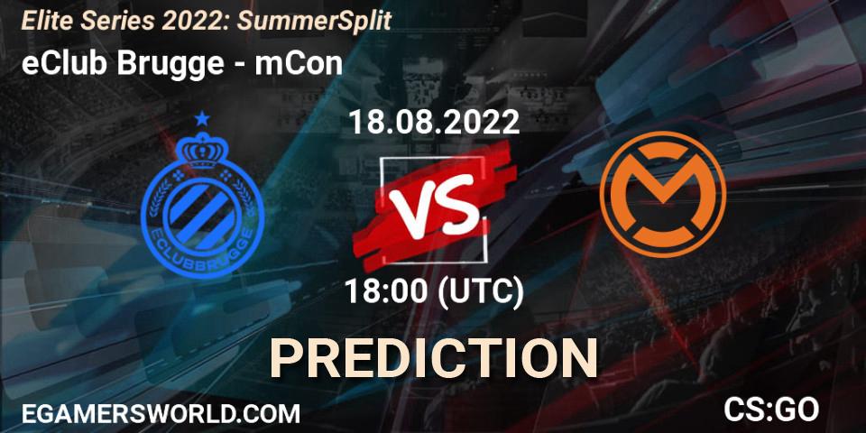 Pronóstico eClub Brugge - mCon. 18.08.2022 at 18:00, Counter-Strike (CS2), Elite Series 2022: Summer Split