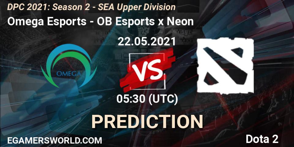 Pronóstico Omega Esports - OB Esports x Neon. 22.05.2021 at 06:47, Dota 2, DPC 2021: Season 2 - SEA Upper Division