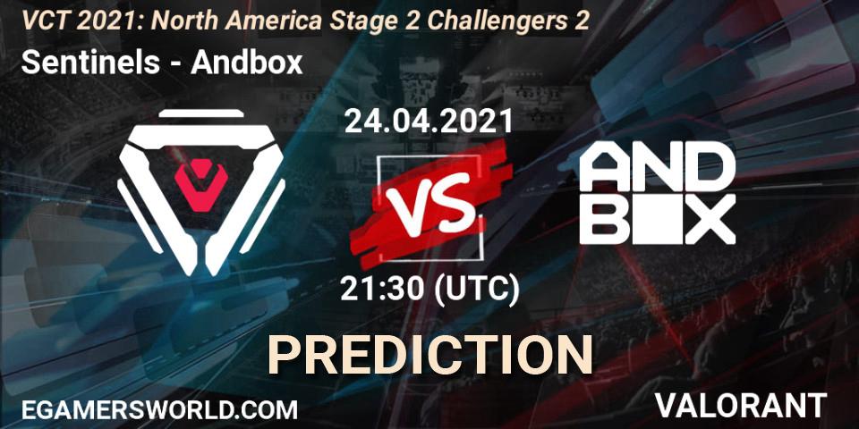 Pronóstico Sentinels - Andbox. 24.04.2021 at 20:45, VALORANT, VCT 2021: North America Stage 2 Challengers 2