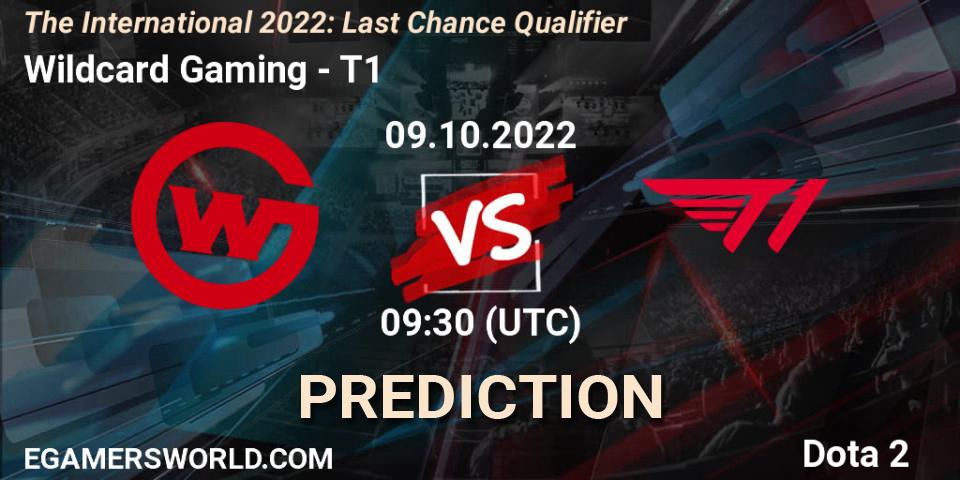 Pronóstico Wildcard Gaming - T1. 09.10.22, Dota 2, The International 2022: Last Chance Qualifier