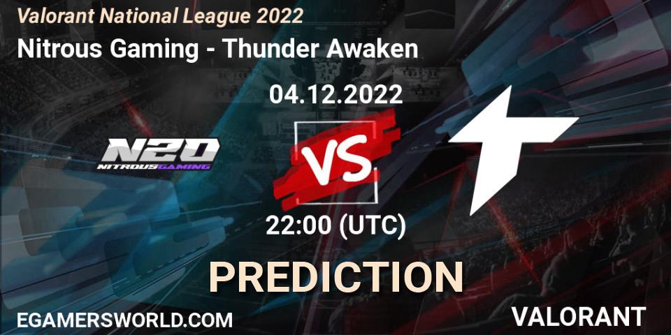 Pronóstico Nitrous Gaming - Thunder Awaken. 04.12.22, VALORANT, Valorant National League 2022