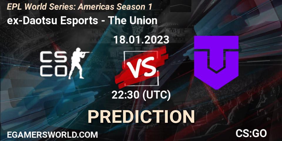 Pronóstico ex-Daotsu Esports - The Union. 19.01.23, CS2 (CS:GO), EPL World Series: Americas Season 1