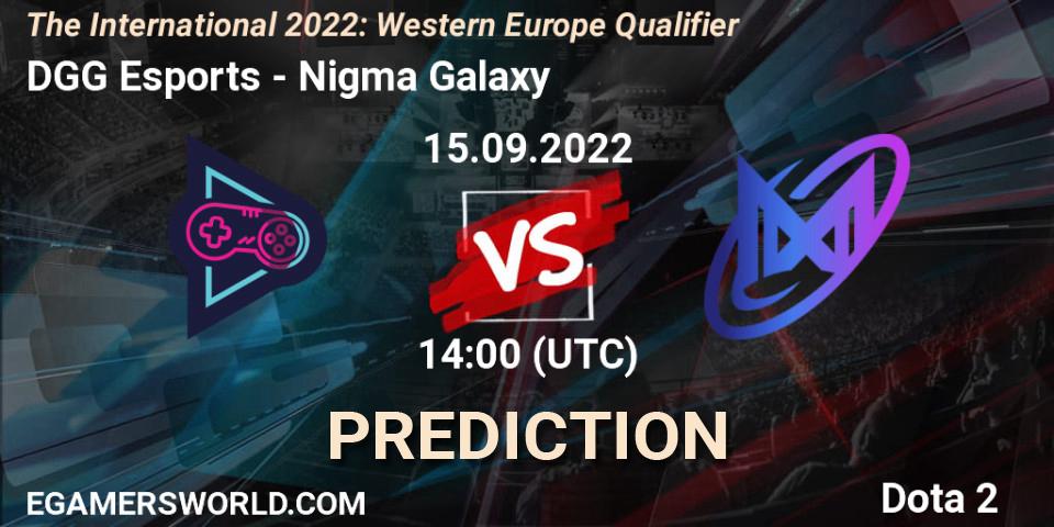 Pronóstico DGG Esports - Nigma Galaxy. 15.09.2022 at 12:51, Dota 2, The International 2022: Western Europe Qualifier