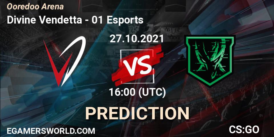 Pronóstico Divine Vendetta - 01 Esports. 27.10.2021 at 16:00, Counter-Strike (CS2), Ooredoo Arena
